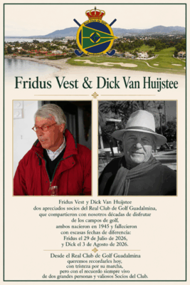 En recuerdo de Fridus Vest y Dick Van Huijstee – Real Club de Golf Guadalmina